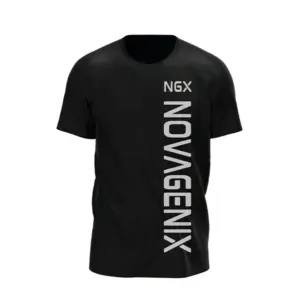 NS T-Shirt Black with White NGX